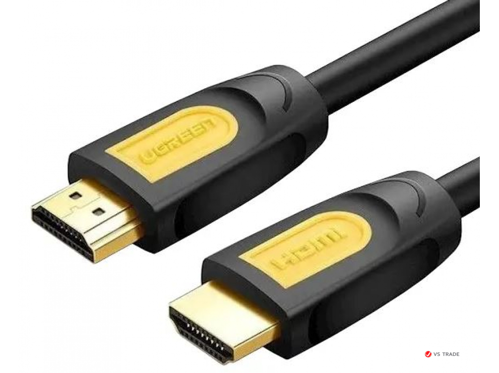 Кабель UGREEN HD101 HDMI Round Cable 2m (Yellow/Black)