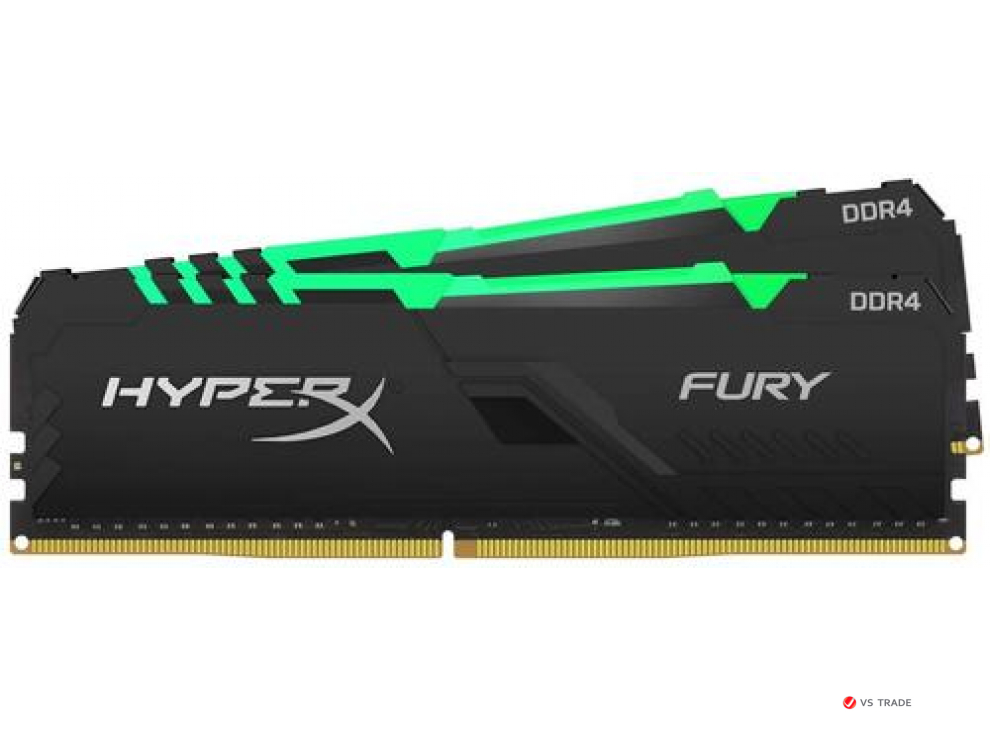 ОЗУ Kingston HyperX Fury RGB 64Gb (32x2)/3600MHz CL18, 1.35V, HX436C18FB3AK2/64