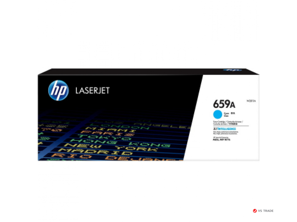 Картридж голубой HP 659A (W2011A) для принтеров и МФУ HP Color LaserJet Enterprise M776, M856, голубой