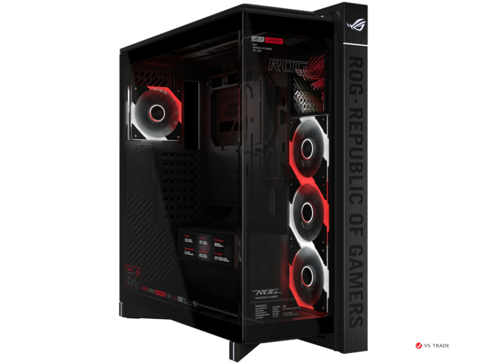 Корпус для ПК ASUS ROG CRONOX GR801 CURVE TG ARGB BLACK, 90DC00T0-B09030