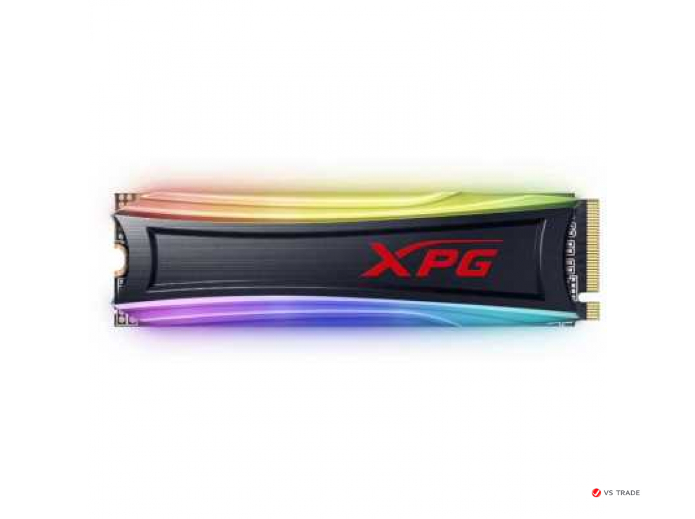 Твердотельный накопитель ADATA AS40G-4TT-C, XPG Spectrix S40G RGB, 4Tb, M2, 2280, Write 1900/Read3500,PCI-E Gen3 x4,NVMe