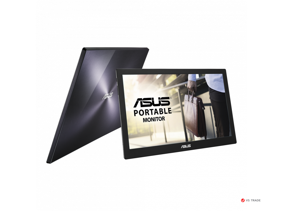 Портативный монитор ASUS MB169B+ IPS,15.6,16:9 FHD,200cd/m2,500:1,160/160,25ms,USB 3.0, Case