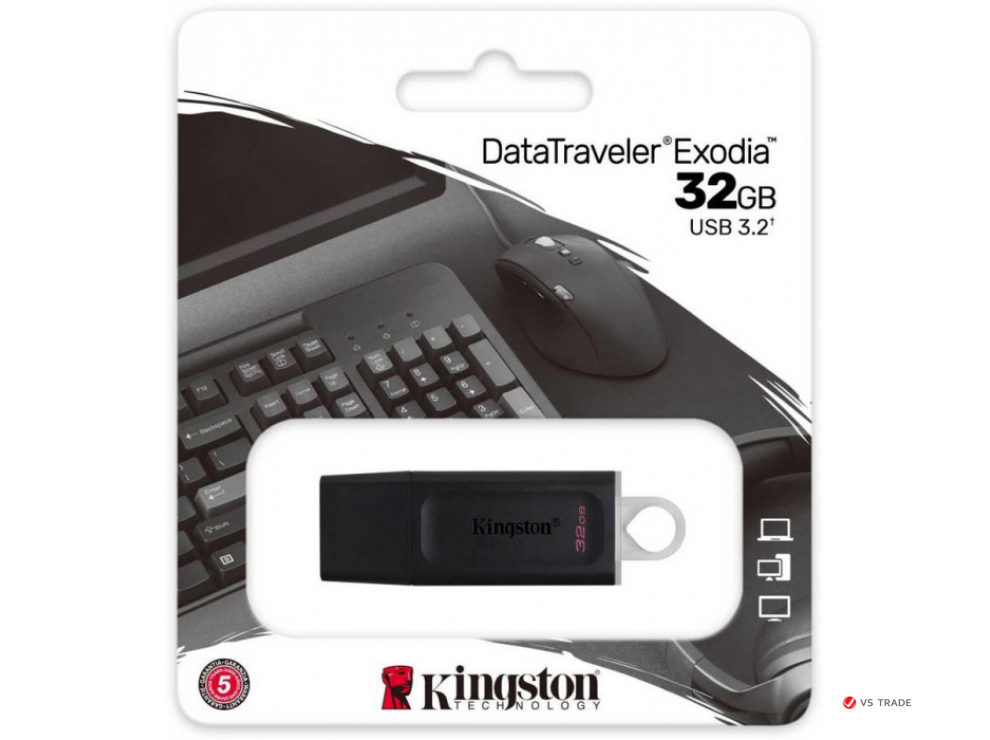 USB- Flash Kingston DTXM/32GB, USB 3.2 Gen 1, черный пластик
