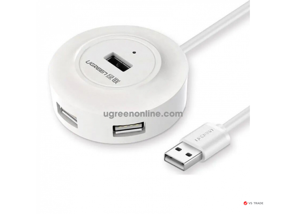 HUB UGREEN CR106 USB 2.0 Hub 4 Ports 1m (White)