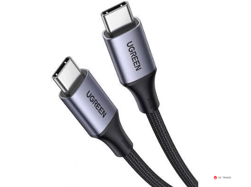 Кабель UGREEN US535 USB-C/USB-C Cable 240W Aluminum 2m (Space Gray) 90440