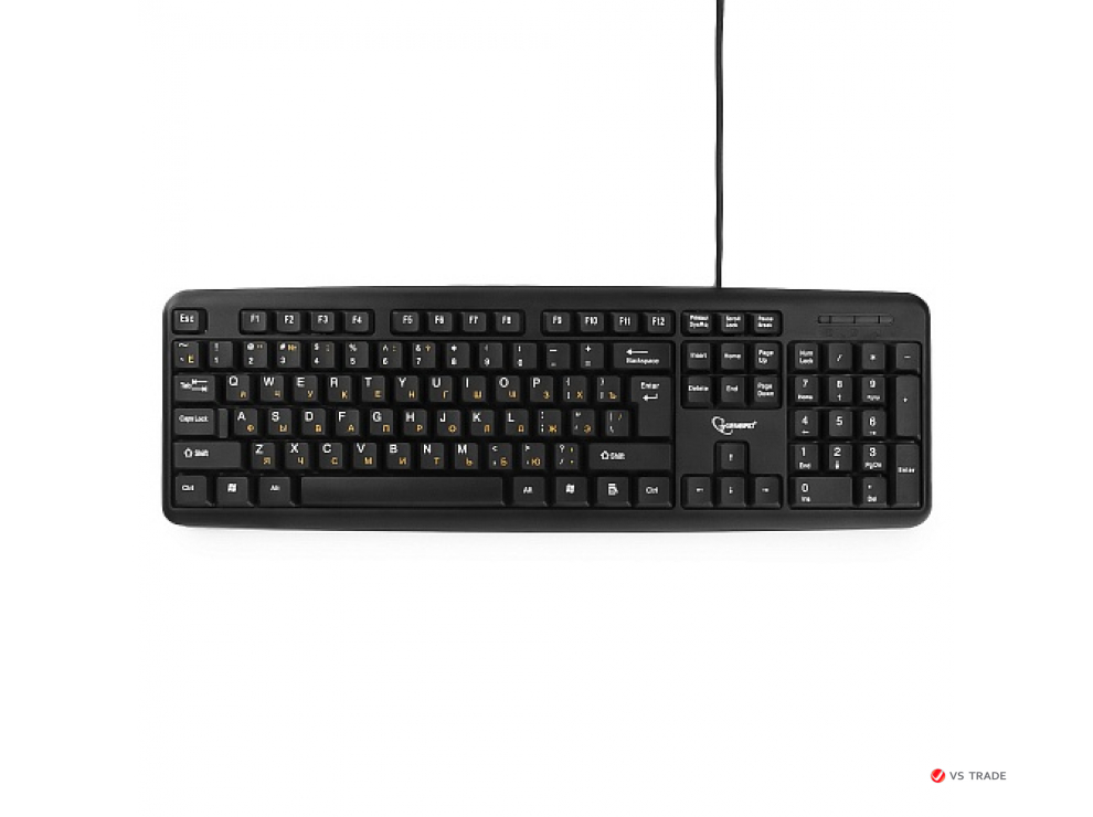 Клавиатура Gembird KB-8320UXL-BL, черный, USB, кабель 2 м., 104 клавиши, кабель 2м