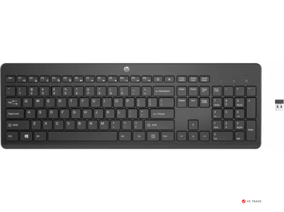 Клавиатура HP 3L1E7AA 230 BLK WL KBD