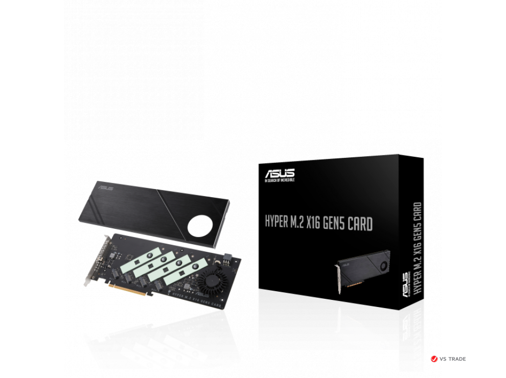 Карта расширения ASUS Hyper M.2 x16 Gen5 Card, 4xNVMe, M.2 (2242/2260/2280/22110).