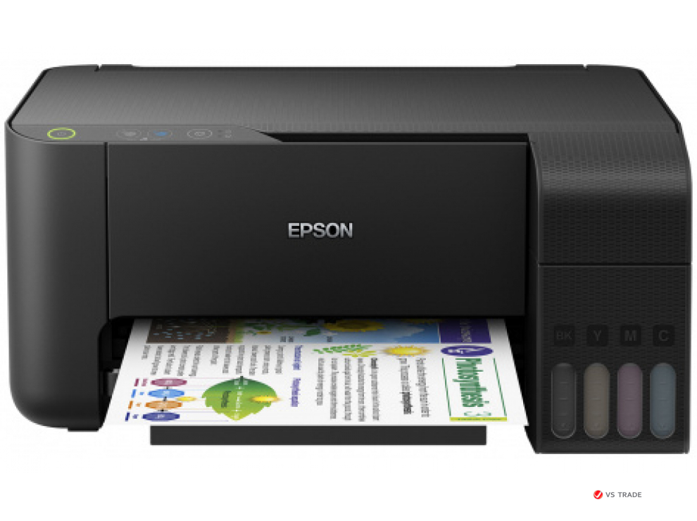 МФУ Epson L3110 CIS, A4, принтер/сканер/копир, 5760x1440dpi, 33стр/мин, USB 2.0, C11CG87405