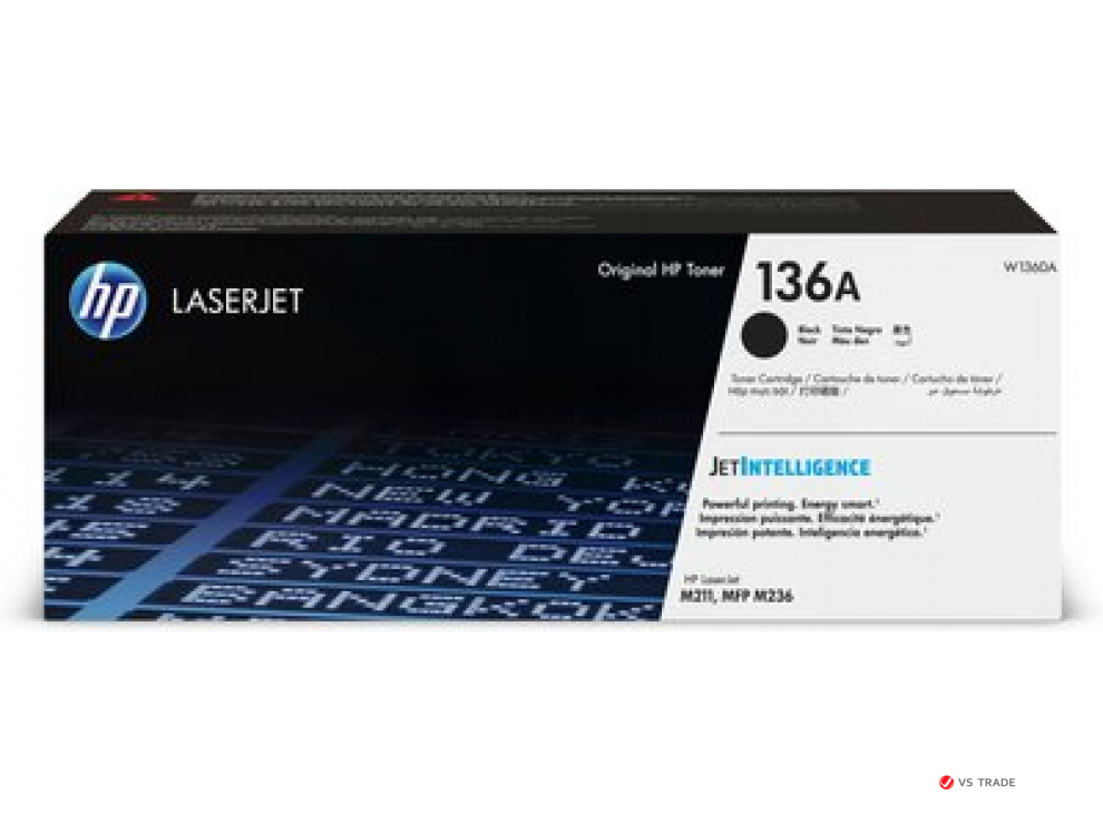 Оригинальный лазерный картридж HP W1360A LaserJet 136A, черный