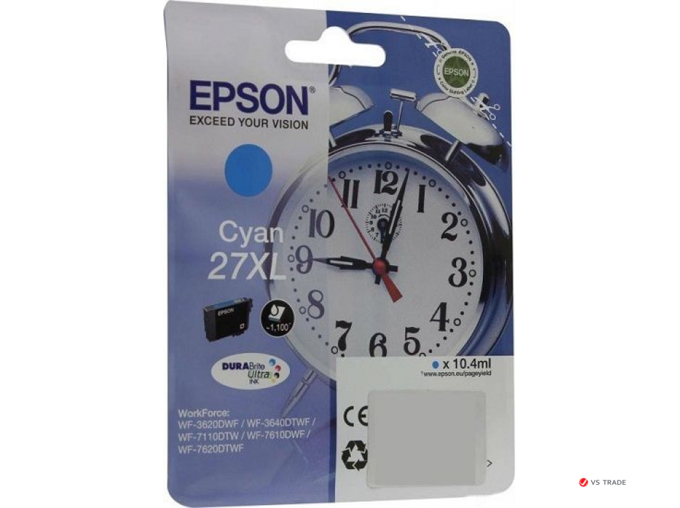 Картридж струйный Epson C13T27124022 для WF-7110/7610/7620, голубой new