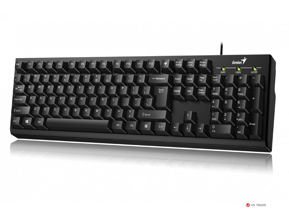 Смарт клавиатура Genius Smart KB-100, Black, USB, KAZ, Длина кабеля 1.5 M, 31300005414
