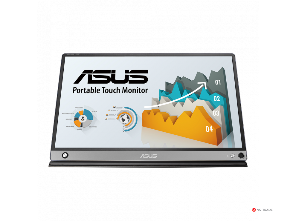 Монитор ASUS ZenScreen Touch MB16AMT IPS,15,6", 16:9 FHD 60Hz,250cd/m2,700:1,178/178,5ms,Spkrs 1W,USB-C,microHDMI