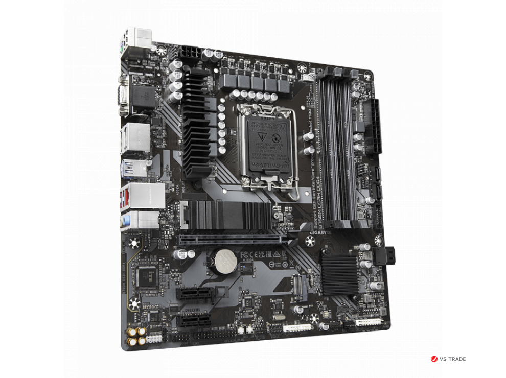 Сист.плата GIGABYTE B760M DS3H DDR4, B760, 1700, 4xDIMM DDR4, PCI-E x16, 2xPCI-E x1, 2xM.2, 4xSATA, HDMI, 2xDP, D-Sub