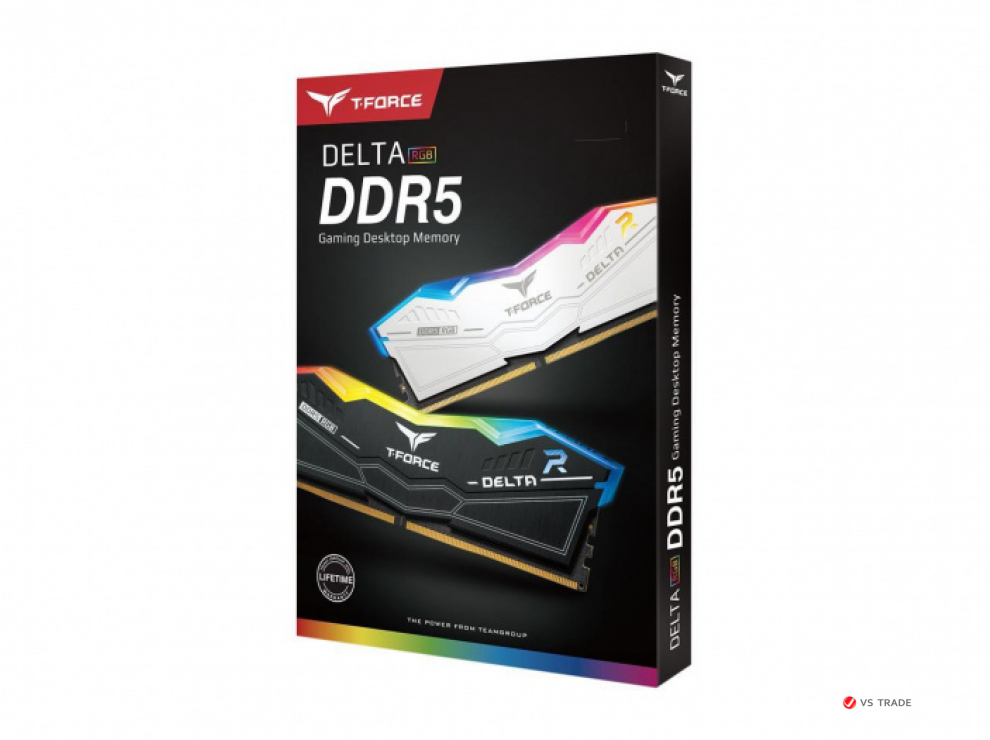 ОЗУ Team Group, T-Force Delta RGB 32GB Kit, DDR5 (2x16GB), 8000Mhz, CL38-48-48-84,  1.4V, FF3D532G8000HC38DDC01