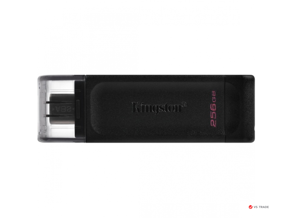 USB Flash Kingston 256 GB, Data Traveler 70, USB 3.2, Type-C, Black, DT70/256GB