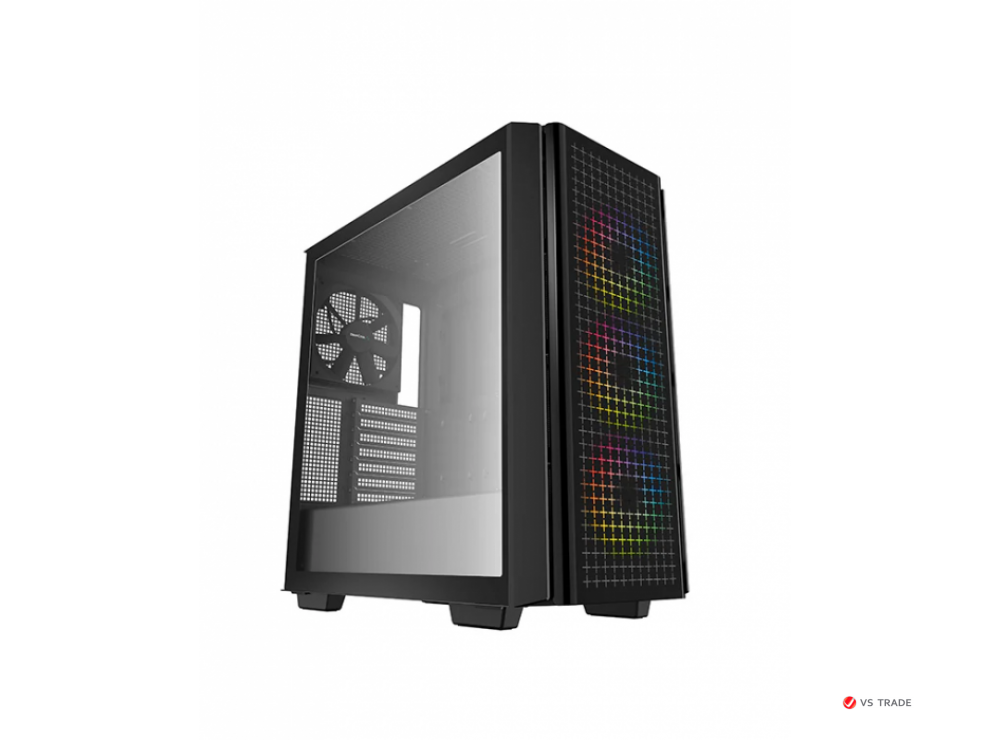 Корпус Deepcool CG540 R-CG540-BKAGE4-G-1 E-ATX/ATX/Micro ATX,USB 3.0*2,3*120mm ARGB/1*140mm,HD-Audio+Mic,Без Б/П,Черный