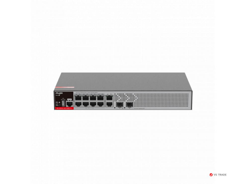 Коммутатор RUIJIE RG-S2915-10GT2MS-P-L managed L2+ PoE+ (10 x 10/100/1000 RJ45; 2 x 2.5GE/1GE SFP ports 125W PoE)