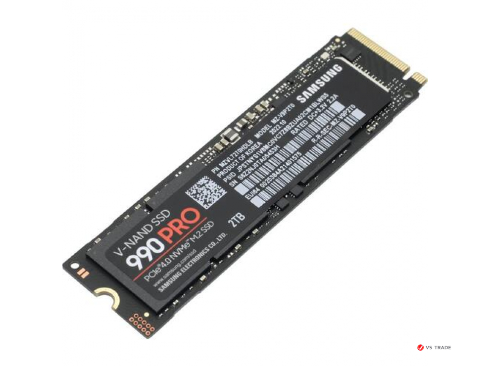 Внутренний жесткий диск SSD M.2 PCIe 2 TB Samsung 990 PRO, MZV9P2T0BW, NVMe 1.3 (MZ-V9P2T0BW)