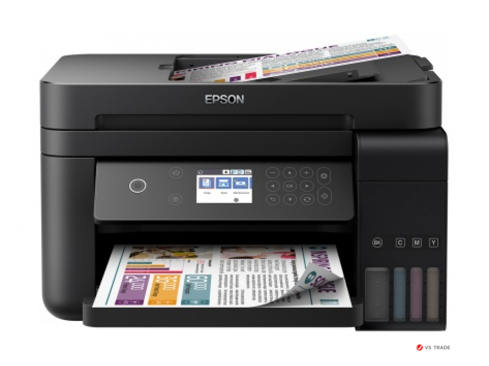 МФУ Epson L6170 C11CG20404 A4, Печать:4800x1200dpi, Сканер:1200x2400 dpi, Копир:1200x2400 dpi, USB