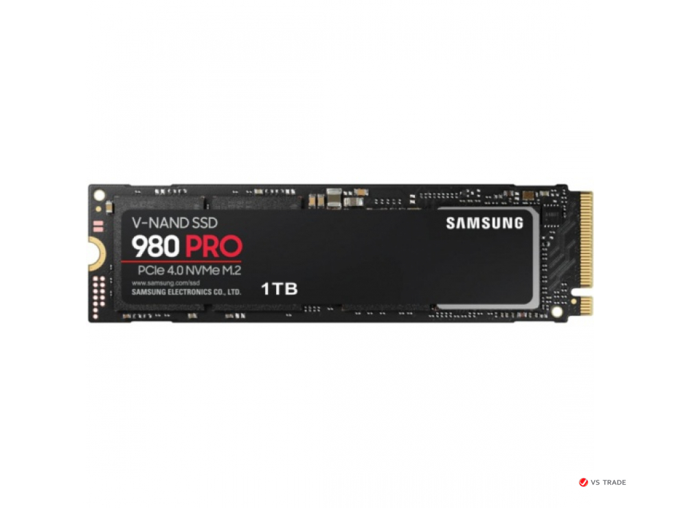 Твердотельный накопитель Samsung 980, MZ-V8P1T0BW, 1000 ГБ, M.2 2280 PCI-E, чтение: 7000 МБ/с, запись: 5000 МБ/с, TLC