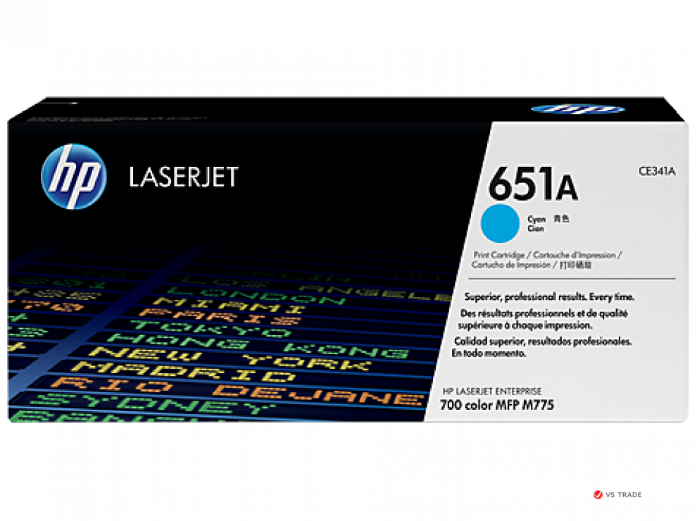 Картридж лазерный HP CE341A, 651A, 16 000 страниц, для Color LaserJet, голубой