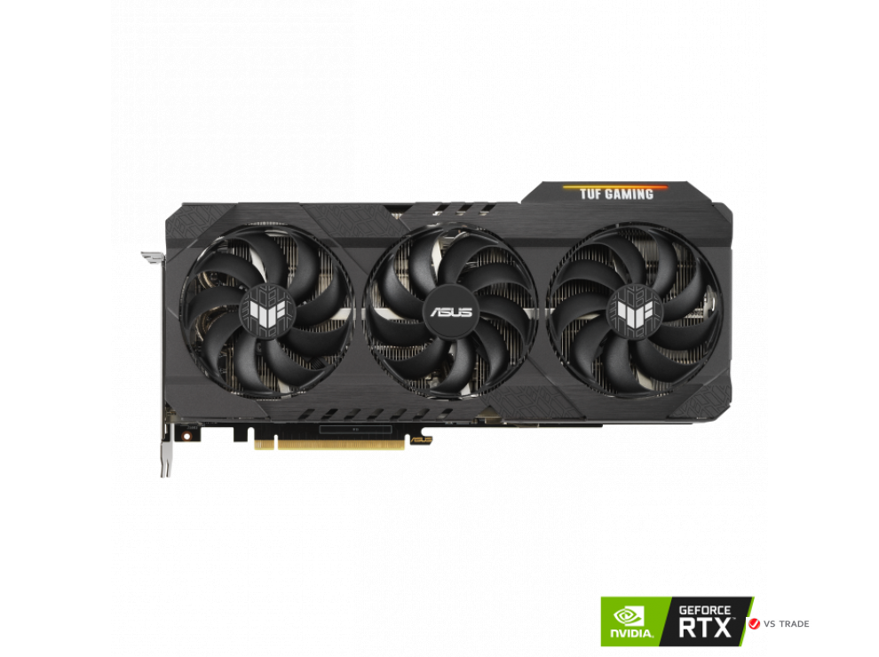 Видеокарта TUF-RTX3080-O12G-GAMING, Triple fan, 12Gb/384bit GDDR6X, 2xHDMI 2.1, 3xDP 1.4a, HDCP, BOX