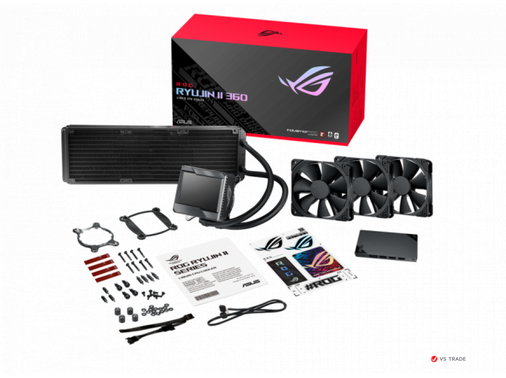 СЖО ASUS ROG RYUJIN II 360, AIO, 2x120mm fan, 60mm fan, ARGB, 1700, 3.5quot; Full Color LCD, BOX