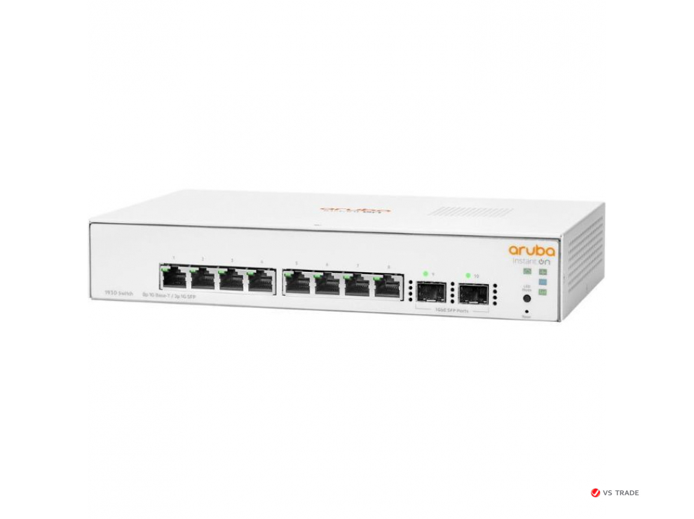 Коммутатор JL680A Aruba IOn 1930 8G 2SFP Layer 2+ Switch (8xRJ-45 10/100/1000 ports, 4xSFP 1GbE ports)