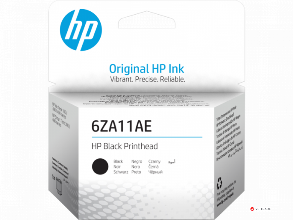 Печатающая головка HP Printhead черная для HP InkTank 100/300/400 SmartTank 300/400 (6ZA11AE)