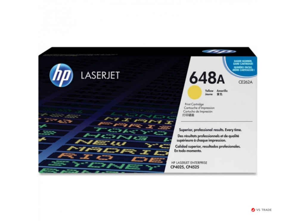 Картридж лазерный HP CE262A (648A) желтый, 11000 стр.