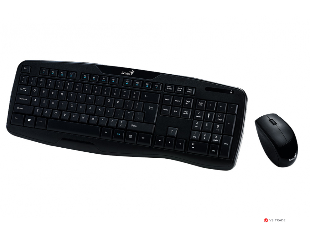 Клавиатура+ мышка Genius KB-8000X, USB, Black, RU, CB, 31340005103