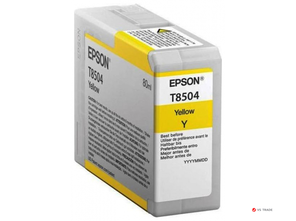 Картридж струйный Epson C13T850400 Yellow T850400 UltraChrome HD ink 80ml