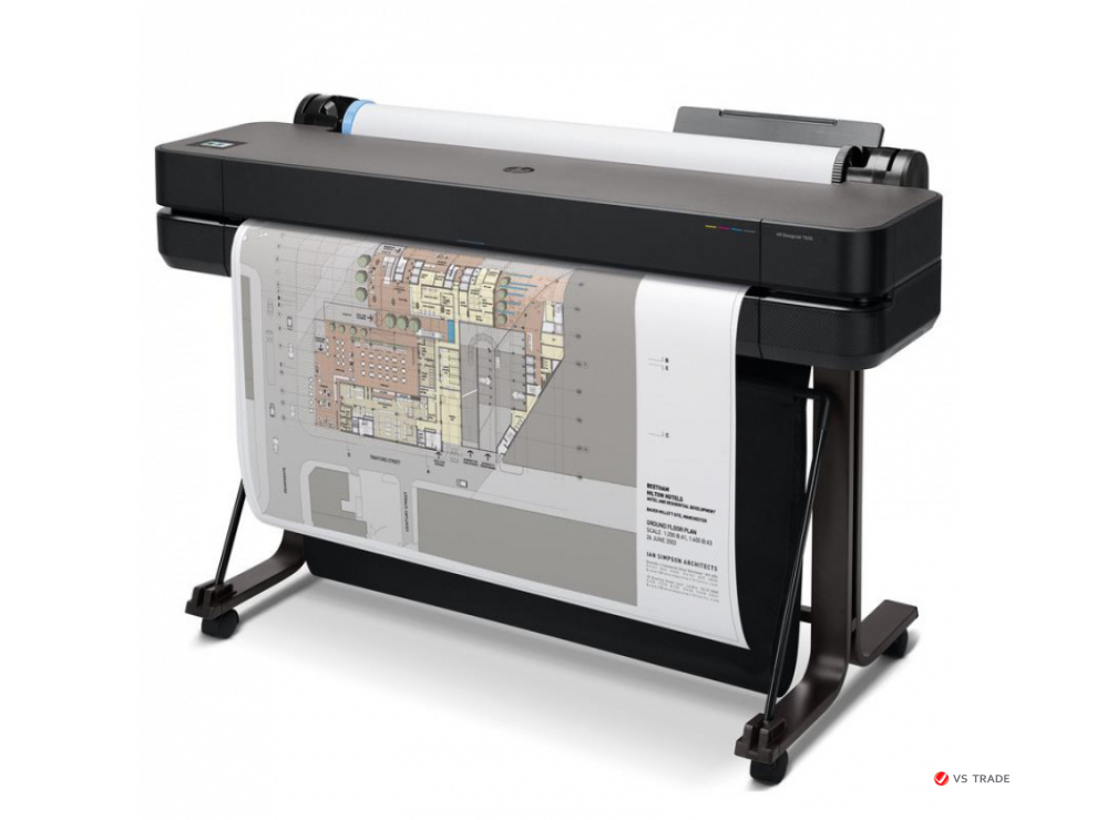 Плоттер HP DJ T630 36-in 5HB11A, 914mm, A0, 30сек/стр A1; 76л A1/час, WIFI,USB 2.0, remote print, auto switch sheet/roll