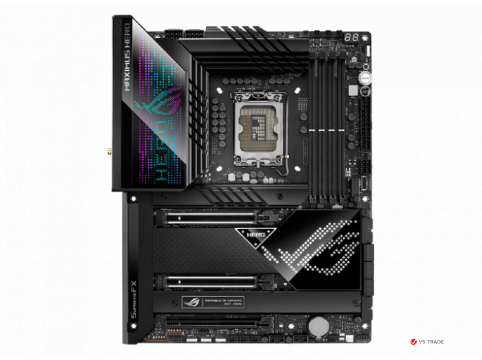 Сист. плата ASUS ROG MAXIMUS Z690 HERO, Z690, 1700, 4xDIMM DDR5, 3xPCI-E x16, 5xM.2, 6xSATA, HDMI,Thunderbolt,WIFI6E,BOX