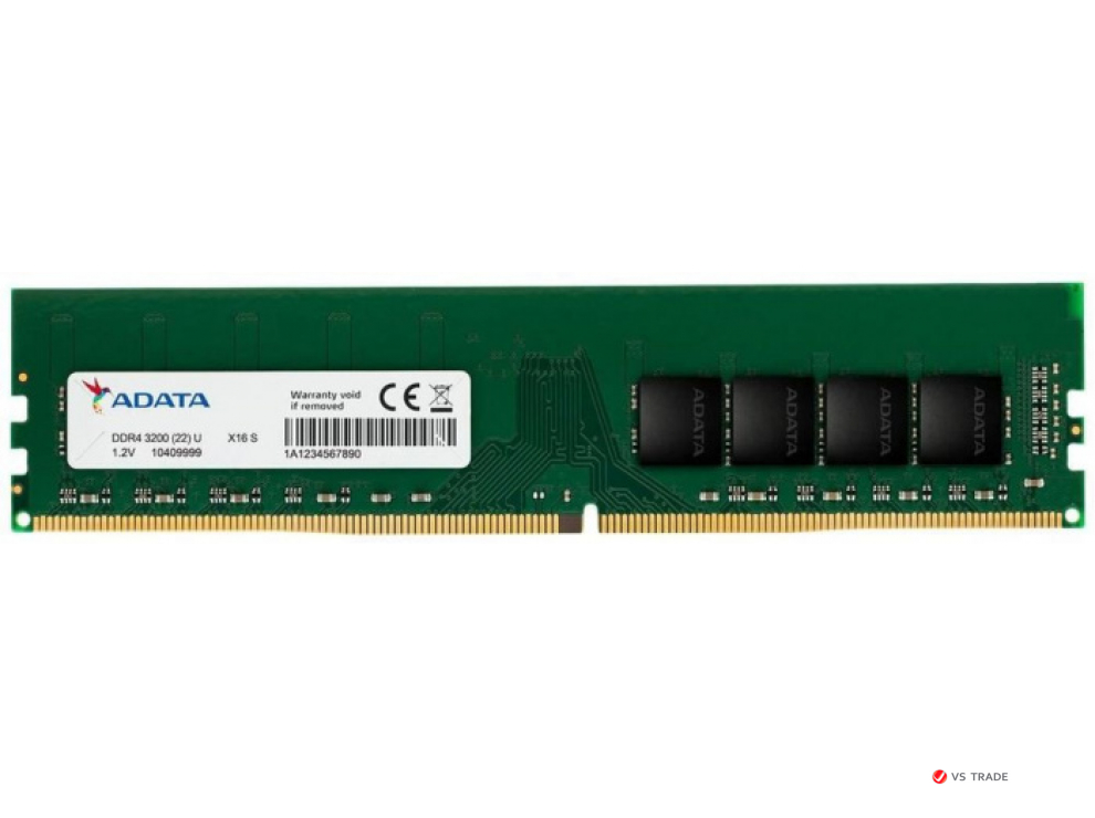 ОЗУ ADATA 8Gb 3200MHz DDR4 DIMM, CL22, 1.2v, AD4U32008G22-SGN