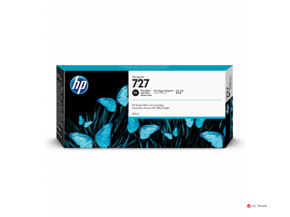 Картридж струйный HP F9J79A, 727, 300 мл, черный для фотопечати