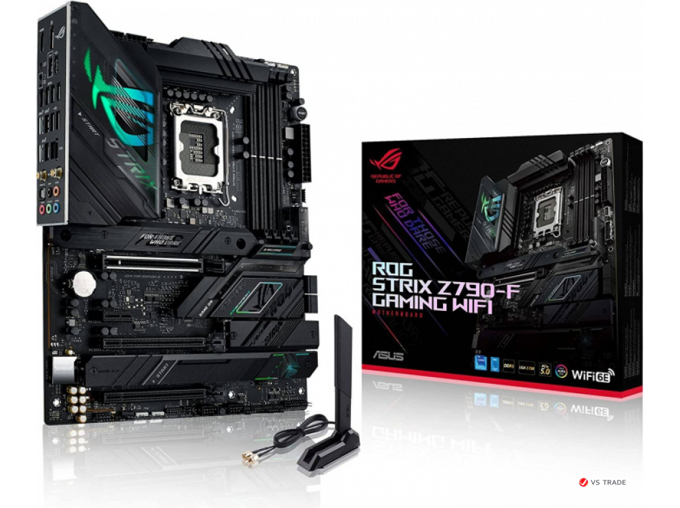 Сист. плата ASUS ROG STRIX Z790-F GAMING WIFI II, Z790, 1700, 4xDDR5, 2xPCI-Ex16,PCIex1,5xM.2,4xSATA,DP,HDMI,WIFI7,BOX