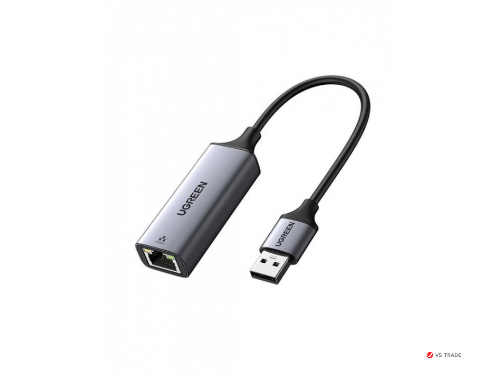 Конвертер сигнала UGREEN CM209 USB to RJ45 Ethernet Adapter Aluminum Case (Space Gray)