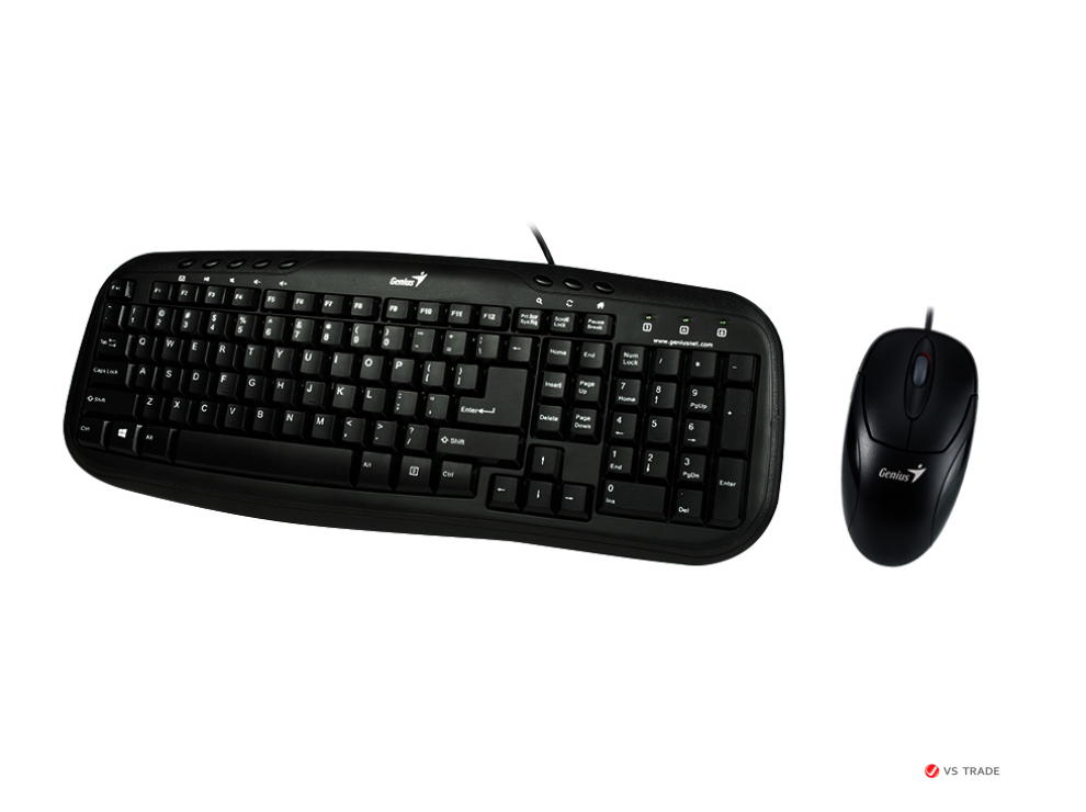 Клавиатура+ мышка Genius KM-210, USB, Black, RU, CB, 31330219102