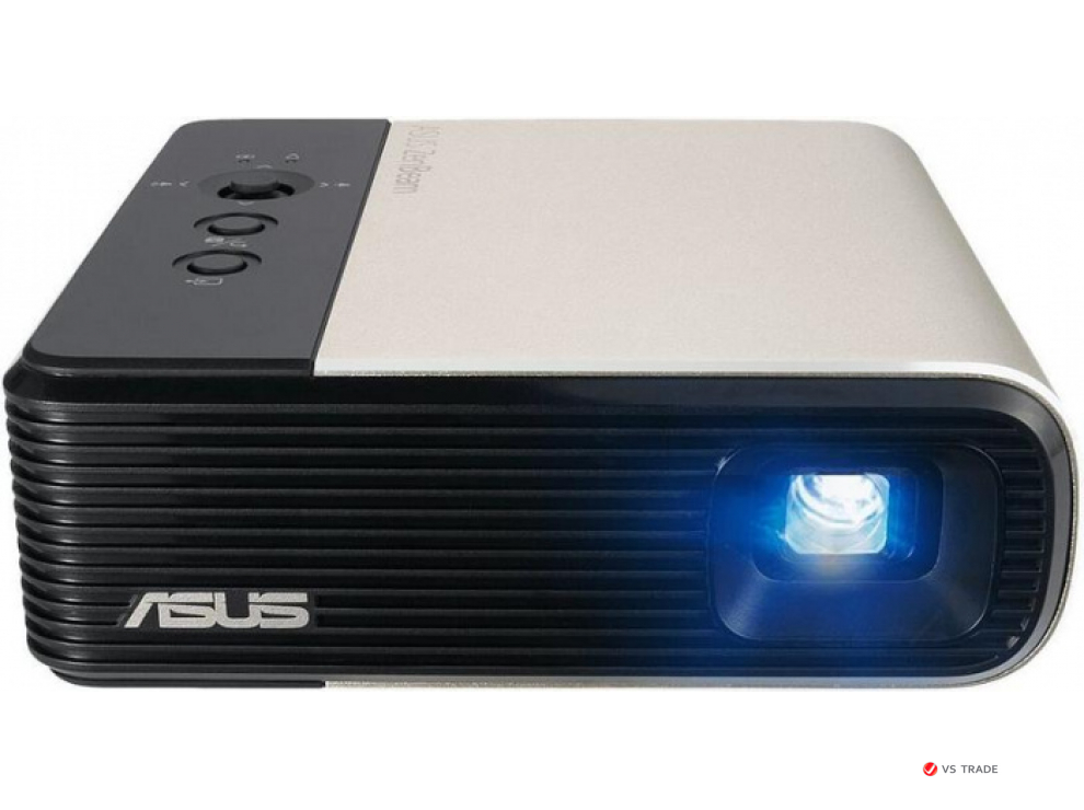 Проектор ASUS ZenBeam E2 mini LED,300 Lm,WVGA(854x480),wireless mirroring,4H battery,power bank,USB-A,HDMI,5W sp