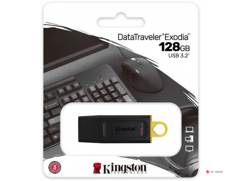 USB- Flash Kingston DTXM/128GB, USB 3.2 Gen 1, черный пластик