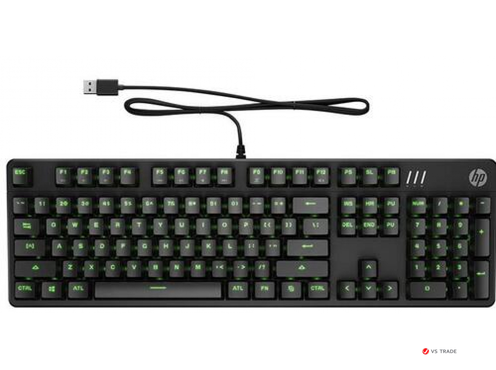 Клавиатура проводная HP Pavilion Gaming 550, 9LY71AA/1,8м/USB/Red switch/мех