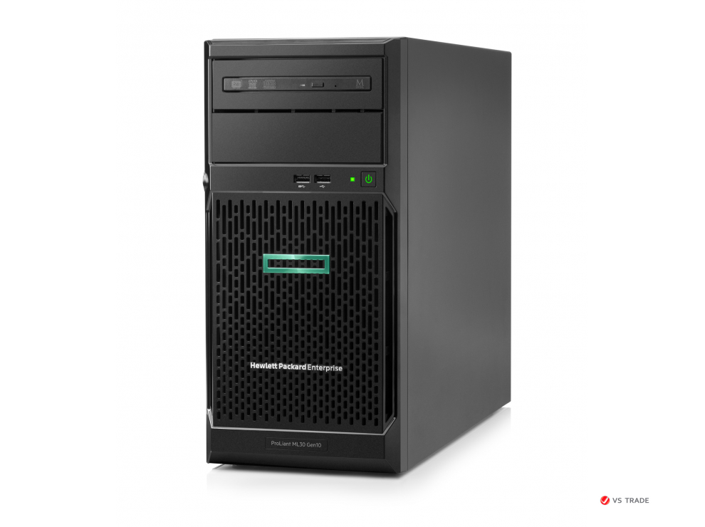 Сервер HPE P16928-421 ML30 Gen10 (Xeon E-2224(4C-3.4G)/ 1x16GB ECC/ 4 LFF LP/ 1xM.2 PCIe/ SATA RAID/ 2x1GbE/ 350W/ 1 yw)