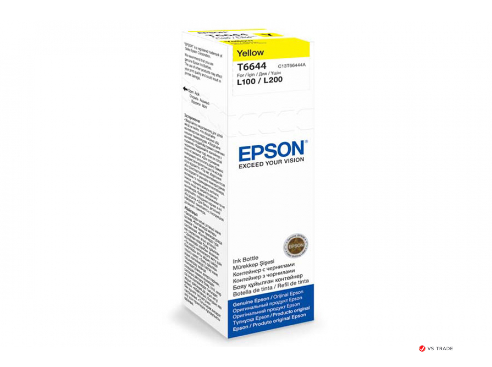 Контейнер с чернилами Epson C13T66444A L100/L200 Yellow