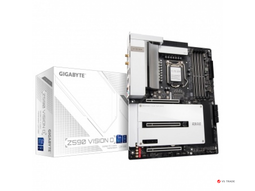 Сист. плата Gigabyte Z590 VISION D, Z590, 1200, 4xDIMM DDR4, 3xPCI-E x16, PCI-Ex1, M.2, 6xSATA, HDMI, WIFI6, BOX