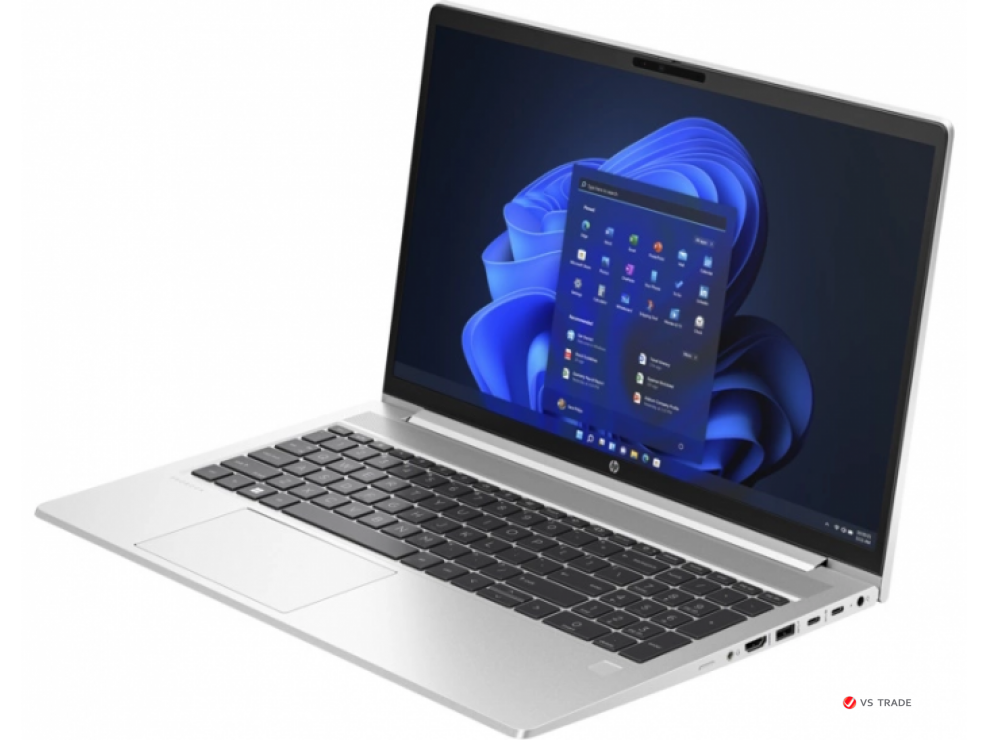 Ноутбук HP ProBook 450 G10 UMA i7-1355U,15.6 FHD UWVA 250,16G D4,512G PCIe,DOS,1yw,WFOVCam,Bl kbd,WiFi6E+BT5.3,PkSilv