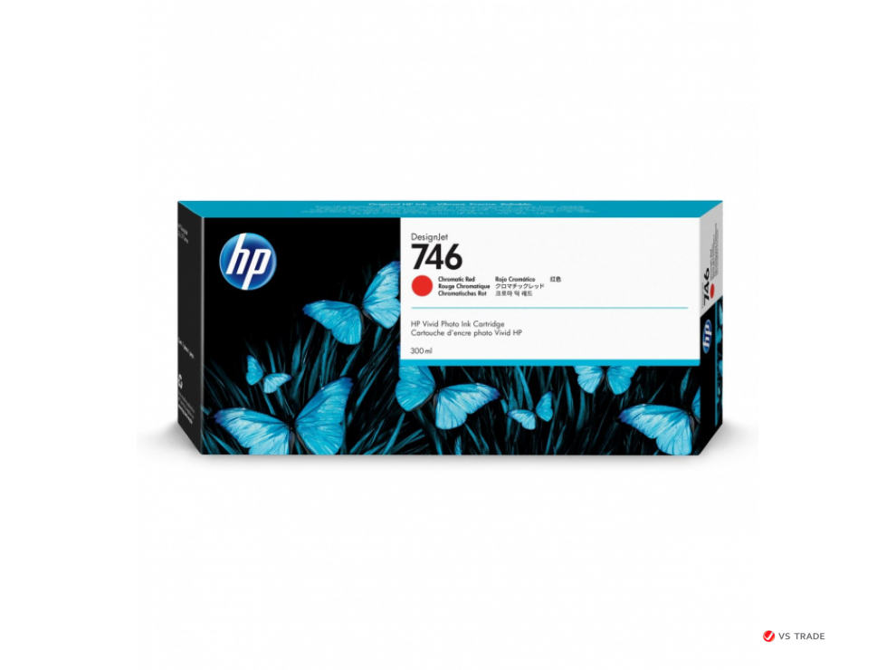 Картридж HP Europe P2V81A струйный широкоформатный, красный