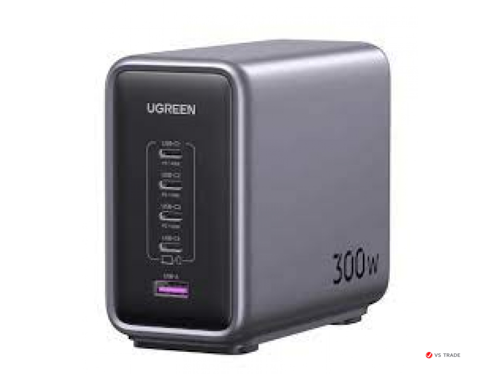 Зарядное устройство UGREEN CD333 1*USB-A+4*USB-C 300W Desktop Fast Charger 90903B