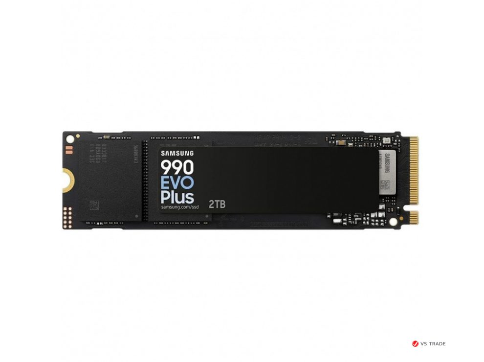 Твердотельный накопитель SSD Samsung 990 EVO PLUS MZ-V9S2T0BW, 2TB, M.2 PCIe 4.0 x4 /5.0 x2 NVMe, 7250/6300 Мб/с